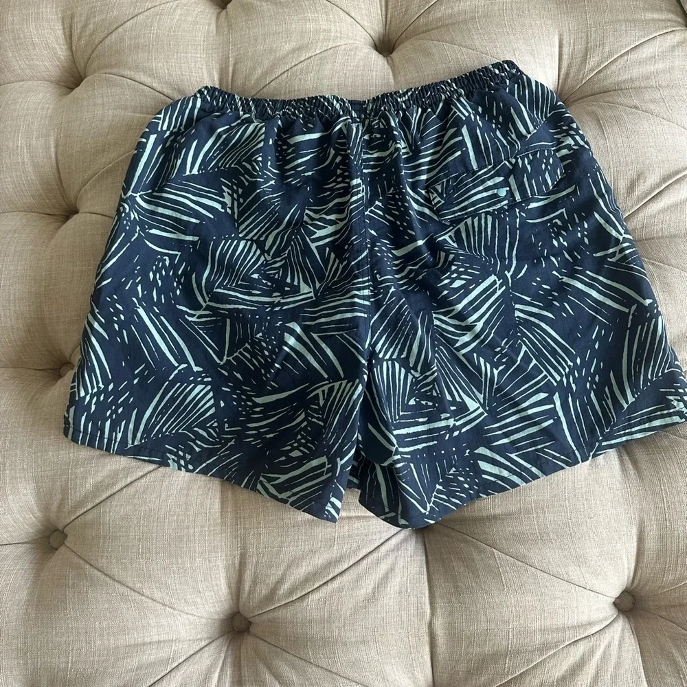 Patagonia Navy and Mint Patterned Shorts